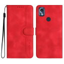 Gedurya あんしんスマホ KY-51B ケース 手帳型 KY51B ケース 安心 スマホ KY-51B ケース 手帳型 帽子 シェイプ 京セラ KY-51B ケース スタンド機能 Kyocera KY-51B ケース マグネット式 あんしんスマホ KY-51B スマホケース 携帯カバー 財布型 - レッド