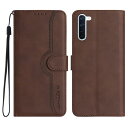 Gedurya OPPO Reno3 A ケース 手帳型 オッポリノ3a ケース 帽子 シェイプ CPH2013 ケース A002OP 手帳型 スタンド機能 オツポreno 3a ケース マグネット式 Reno3 A スマホケース 携帯カバー 財布型 - ブラウン