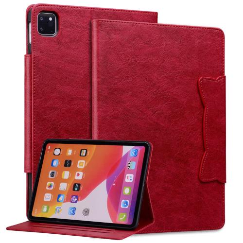 Gedurya iPad Pro 11インチ ケース M4 (2024)専用 iPad Pro 11 ケース かわいい 猫耳マグネットバックル iPad Pro 11インチ カバー 薄型 軽量 アイパッド11インチ 保護ケース カード収納 2024 iPad Pro 11 ケース 手帳型 スタンド機能 耐衝撃 iPad Pro 11 2024 ケース - レッ