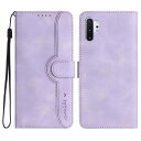 Gedurya Galaxy Note10 Plus ケース 手帳型 SC-01M ケース 帽子 シェイプ SCV45 ケース ギャラクシー note 10+ 手帳型 スタンド機能 マグネット式 Galaxy Note 10 Plus スマホケース 携帯カバー 財布型 - パープル