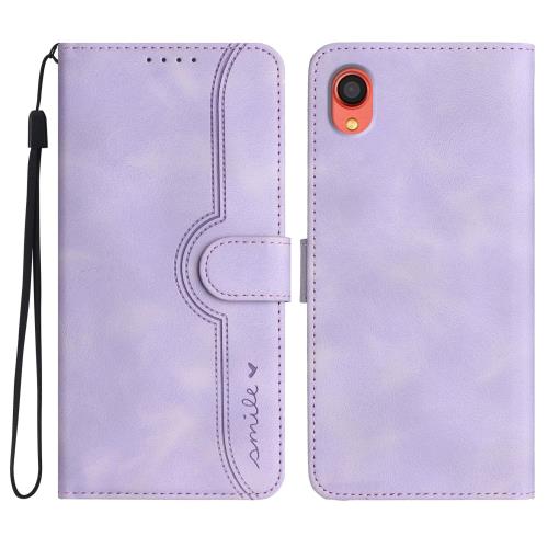 Gedurya Galaxy A22 5G ケース 手帳型 日本版 SC-56B ケース 帽子 シェイプ ギャラクシー A22 5G ケース 手帳型 スタンド機能 Galaxy A22 5G SC-56B ケース マグネット式 Samsung Galaxy A22 5G スマホケース 携帯カバー 財布型 - パープルのサムネイル