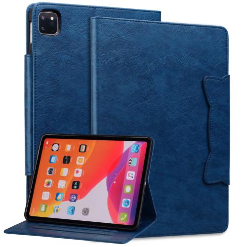 Gedurya iPad Pro 11インチ ケース M4 (2024)専用 iPad Pro 11 ケース かわいい 猫耳マグネットバックル iPad Pro 11インチ カバー 薄型 軽量 アイパッド11インチ 保護ケース カード収納 2024 iPad Pro 11 ケース 手帳型 スタンド機能 耐衝撃 iPad Pro 11 2024 ケース - ブル