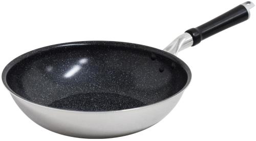 ウルシヤマ金属工業 セラミックコーティングフライパン 深型 28cm PFOA PFOS フリー 日本製 ガス火・IH対応 こびりつきにくい 熱に強いマーブルセラミック加工 製品安全協会認定合格品 セラブル いため鍋 28cm CRB-W28