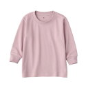 無印良品 ベビー あたまするっと起毛スムースクルーネック長袖Tシャツ ユニセックスベビー CC23SA4A スモーキーピンク ベビー80