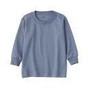 無印良品 ベビー あたまするっと起毛スムースクルーネック長袖Tシャツ ユニセックスベビー CC23SA4A スモーキーブルー ベビー90