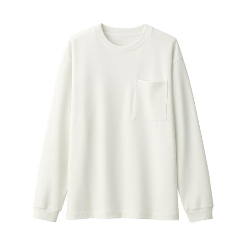 無印良品 紳士 あたたかさを保つクルーネック長袖Tシャツ メンズ AB1MRA4A オフ白 紳士S