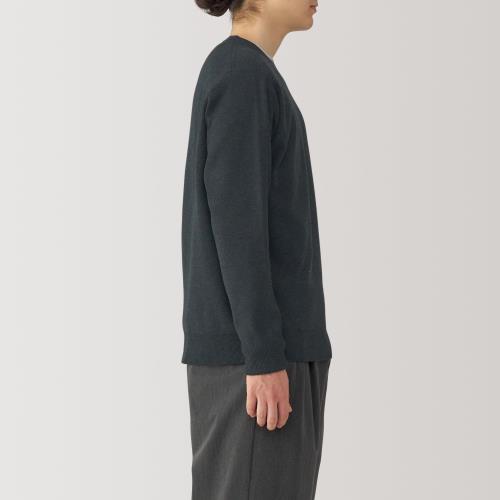 無印良品 紳士 洗えるミラノリブ編みクルーネックセーター メンズ AA0QYA4A ダークグレー 紳士S