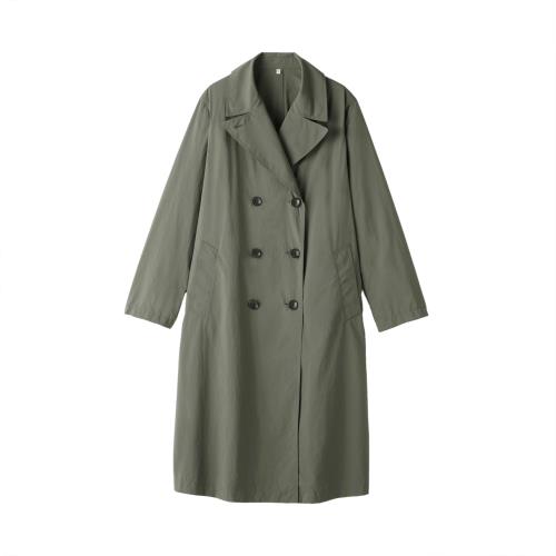 無印良品 婦人 撥水 トレンチコート レディース BD0ZXA5S スモーキーグリーン 婦人XL