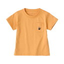 無印良品 ベビー あたまするっと 刺繍入りポケット半袖Tシャツ ユニセックスベビー CC23DA4S ライトオレンジ ベビー100