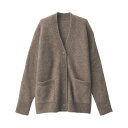 無印良品 婦人 ウール混ブークレVネックカーディガン レディース BA1PNA4A ダークモカブラウン 婦人M(4)