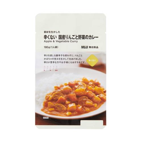 無印良品 素材を生かした 辛くない 国産りんごと野菜のカレー 180g(1人前) 82505863のサムネイル