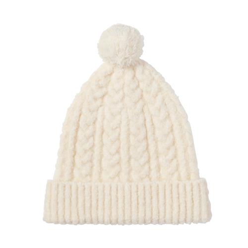 無印良品 キッズ 綿混ブークレ のびのび ワッチ ユニセックス子供 DBF40A4A アイボリー 50～54cm