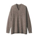 無印良品 婦人 ヤク混Vネックセーター レディース BA1P9A4A ダークモカブラウン 婦人M(4)