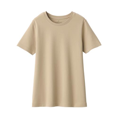 無印良品 婦人 汗じみしにくいクルーネック半袖Tシャツ レディース BB2P7A4S ベージュ 婦人M 無印良品 婦人 汗じみしにくいクルーネック半袖Tシャツ レディース BB2P7A4S ベージュ 婦人M