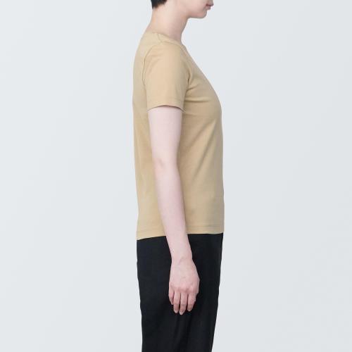 無印良品 婦人 汗じみしにくいクルーネック半袖Tシャツ レディース BB2P7A4S ベージュ 婦人M