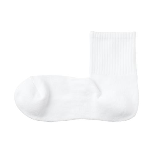 無印良品 紳士 足なり直角 パイル編み ショート丈靴下 (無地) メンズ DAD50A5S 白 29～31cm