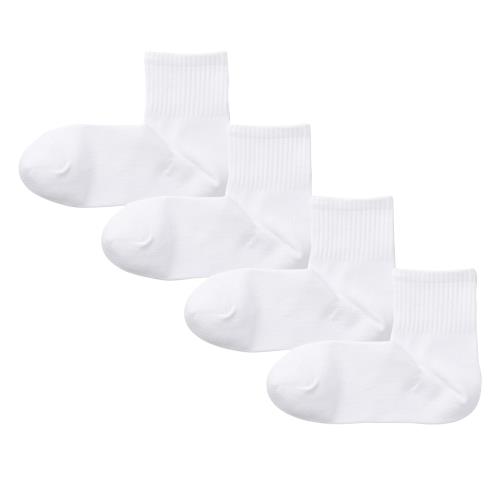 無印良品 紳士 足なり直角 ショート丈靴下 (4足組) メンズ DAD32A5S 白 27～29cm
