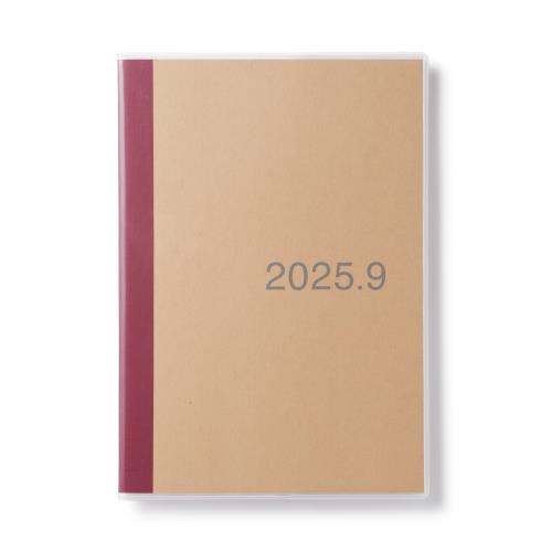 無印良品 手帳 2025年 A5 マンスリー スケジュール帳 ブラウン 84526152 2025年8月始まり 日曜始まりのサムネイル