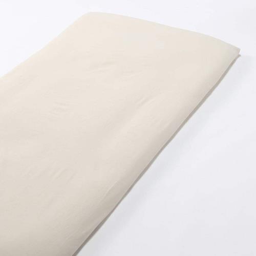 無印良品 洗いざらし敷ふとんシーツ・S 兼浅型ボックスシーツ ・100×200×3‐10cm用・ライトベージュ 84853425