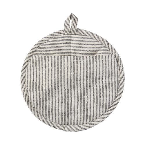 MUJI 無印良品 鍋敷きにもなる鍋つかみ ストライプ 19×19cm 麻平織 12728214のサムネイル