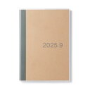 無印良品 手帳 2025年 B6 マンスリー スケジュール帳 ブラウン 84526121 2025年8月始まり 月曜始まり