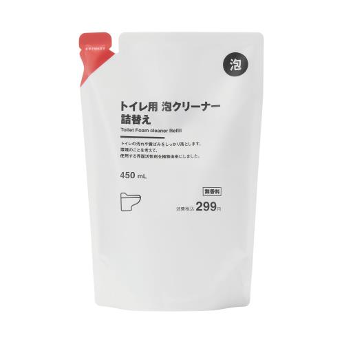 無印良品 トイレ用 泡クリーナー 詰替え 450mL MAI12A2A 無印良品 トイレ用 泡クリーナー 詰替え 450mL MAI12A2A