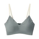 無印良品 婦人 肌あたりがやさしいリブブラジャー レディース FCH54A4A スモーキーグリーン 婦人XL