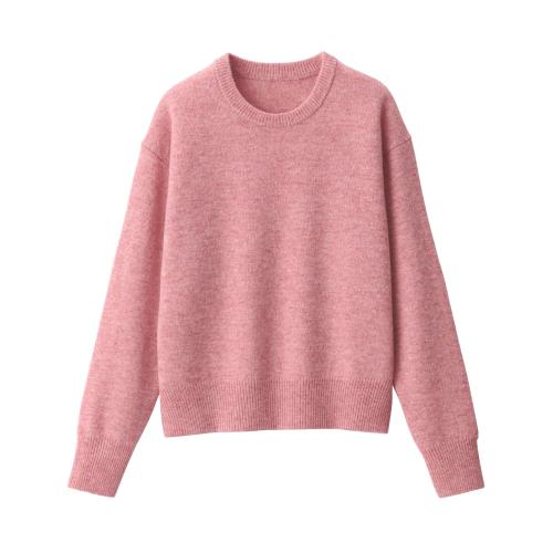 Wear （Martial Arts） - 無印良品 婦人 洗えるウールミドルゲージクルーネックセーター レディース BA1P4A4A ピンク 婦人XS