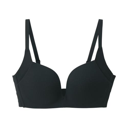 無印良品 婦人 ノンワイヤー胸の形を整えるブラジャー プラスサイズ レディース FCH37A5S 黒 S+ 無印良品 婦人 ノンワイヤー胸の形を整えるブラジャー プラスサイズ レディース FCH37A5S 黒 S+