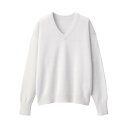 無印良品 婦人 UVカットヘンプ混Vネックセーター レディース BA1OHA4S ライトグレー 婦人L(4)