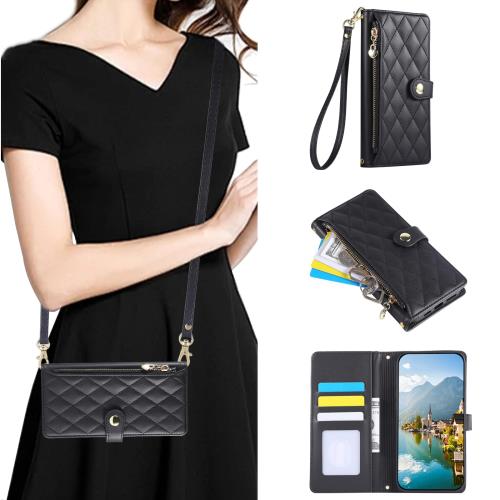 Gedurya iPhone 16 Pro Max ケース 手帳型 いphone16promax ケース ショルダー ファスナー型 小銭入れ ..