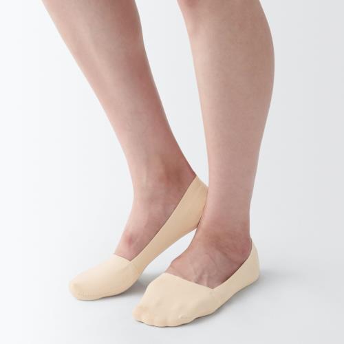 無印良品 婦人 つま先に縫い目のない 深履きフットカバー (かかと滑り止め付き) レディース DAG25A5S ベージュ 23～25cm