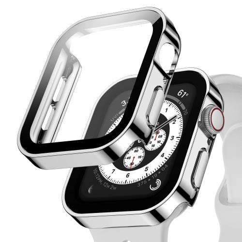 Singiuzoo Apple Watch 用 防水ケース 45mm 44mm 41mm 40mm アップルウォッチ ケース 3D直角エッジデザイン 保護 アップルウォッチ Series 6/SE/5/4 カバー ガラスフ・