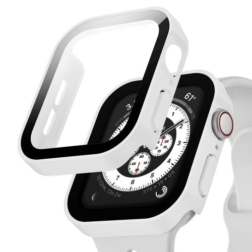 Singiuzoo Apple Watch 用 防水ケース 45mm 44mm 41mm 40mm アップルウォッチ ケース 3D直角エッジデザイン 保護 アップルウォッチ Series 9/8/7 カバー ガラスフィル(2)