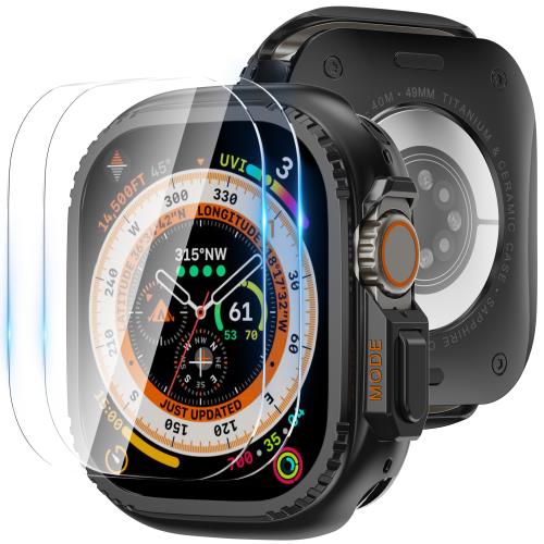 Puptoya for åץ륦å Ultra ᥿ С 49mm б Apple Watch ȥ 2/ȥ ƥ쥹  Apple watch եդ ݸ Ѿ׷  ᥿ iWatch η 49 mm ֥å