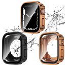 2枚セットApple Watch 用 防水ケース 40mm アップルウォッチ カバー 直角エッジデザイン 2 in 1 全面保護 アップルウォッチ Series...