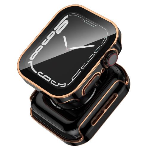 Singiuzoo Apple Watch 用 防水ケース 46mm 42mm アップルウォッチ ケース 3D直角エッジデザイン 保護 アップルウォッチ Series 10 あっぷるうぉっち カバー 強化ガラスフィルム 一体型 高透過率 硬度9H 一体型 光沢 軽量 全面保護 頑丈 耐衝撃 装着簡単 iwatch (42mm,光沢の