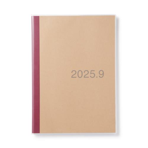 無印良品 手帳 2025年 B5 マンスリー スケジュール帳 ブラウン 84526145 2025年8月始まり 日曜始まりのサムネイル