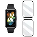 Huawei Band 6 フィルム 2枚セット保護フィルム Huawei Band 6用 3D曲面カバー ナノガラス素材 炭素繊維 全面保護 画面保護シート 液晶シール 気泡ゼロ 指紋防止 飛散防止 高感度タッチ 高透過率