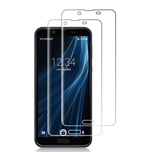 二枚FOR AQUOS sense2 docomo SH-01L / au SHV43 / SH-M08 用のガラスフィルム for AQUOS sense2 docomo SH-01L 用のフィルム 液晶保護フィルムfor sense2 docomo SH-01L / SH-M08 用のケース 強化保護ガラス 硬度9H 衝撃吸収 透過率高 指紋防止 自動吸着 防塵 PCduoduo