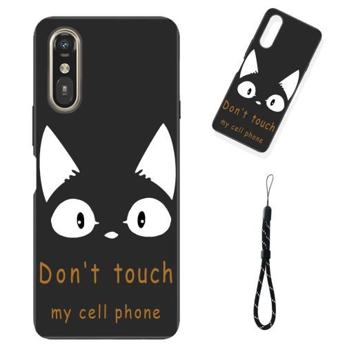 FOR らくらくスマートフォン a A401FC/Lite MR01 ケース シリコン tpu 薄型 耐衝撃カバー スマホ 防水ケース かわいい 人気 オシャレ スリム磨り表面 柔軟性 擦り傷防止 携帯カバー FOR らくらくスマートフォン a A401FC 用のスマートフォン専用保護ケース (Don't touch my c