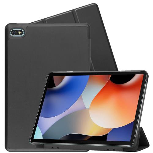 FOR Blackview Oscal pad 10インチ 用の 三つ折ケース 手帳型 スマートケース マグネット内蔵 オートスリープ機能 FOR Blackview Tab7 / Tab7Pro タブレット 10インチ （SIM/WiFi）4GLTE通話版 用の PUレザーカバー スタンド機能付き 衝撃吸収 軽量 薄型 全面保護 PCduoduo (
