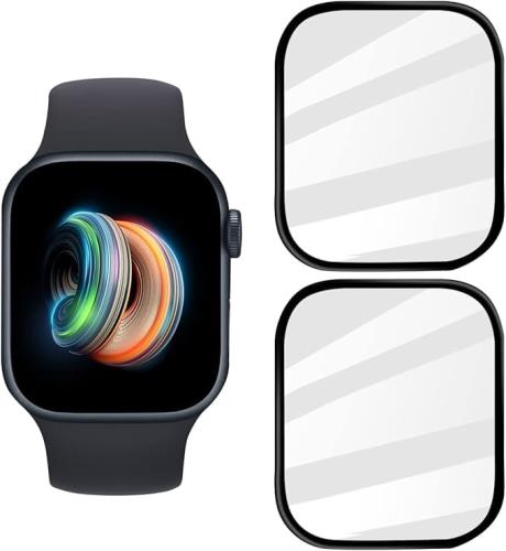 2枚液晶フィルム Apple Watch 7 41mm ガラスフィルム 国産旭硝子AGC素材 41mm 保護フィルム 硬度9H 国産旭硝子AGC素材 気泡ゼロ 飛散防止 指紋防止 高感度 衝撃吸収 ラウンドエッジ加工