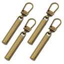 ファスナー 引き手 修理 交換用 ジッパー 4個セット DY.2ten ファスナー 修理キット チャックカバン 財布 衣類 靴 手作り 手芸 DIY 金属製 ジッパータブ プルタブ 交換用