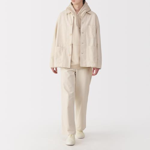 無印良品 紳士 柔らかい中敷を使用した 撥水キャンバススニーカー メンズ EIA33A5S オフ白 26.5 cm