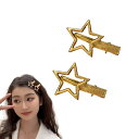 EZ PEACH ヘアクリップ メタル 星 ヘアピン 前髪クリップ ヘアアクセサリー 女の子 髪飾り 可愛い おしゃれ 誕生日 hair clip ヘアピン 大...