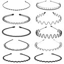 HUAZONTOM カチューシャ メンズ 9モデル10個 カチューシャ 痛くない 防錆メッキ 发箍 くし付き ヘアバンド メンズ 洗顔 波型 細め...