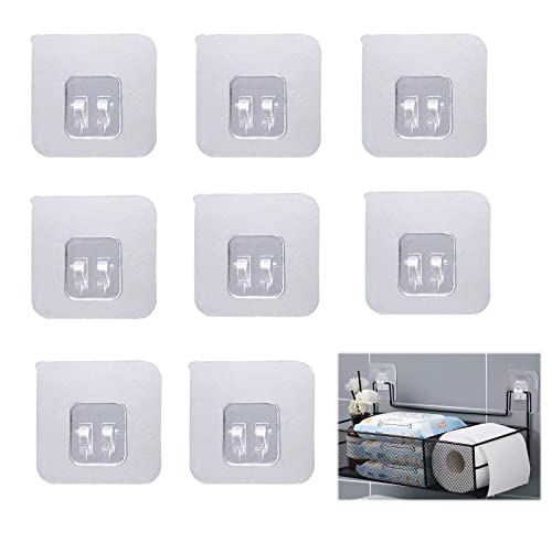 nalaina 浴室ラックテープ 壁掛けラック用テープ （8枚セット） 強力粘着テープ 歯ブラシフック 鉄棚固..