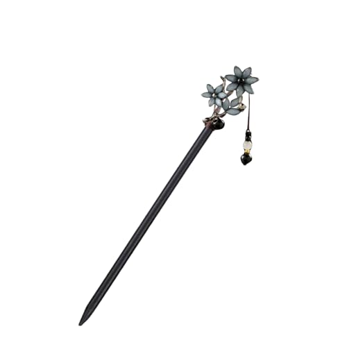 EZ PEACH 簪 かんざし シンプル おしゃれ 簪パーツ アクセサリーパーツ 髪留め 浴衣 卒業式 団子 髪飾り 一本挿し チャーム 和装 ヘアピン お団子ヘアー 披露宴 (花ヘ/Nevy)