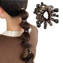 EZ PEACH ヘアアクセサリー レディース パール 人気 ワイヤーポニー ヘアワイヤー アレンジワイヤー ヘアゴム 大人っぽい シンプル おしゃれ 細 ヘア...